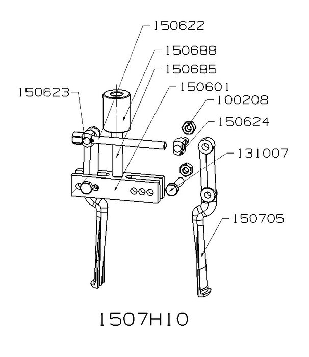 Extracteur Hydraulique Pour Prise Intérieure Forza 10 Tonnes